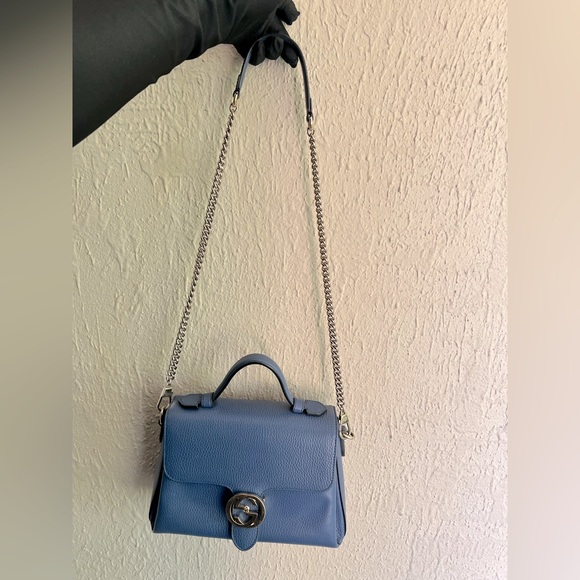 Gucci Calfskin Interlocking G Top Handle Bag - Picture 6 of 11